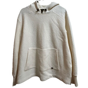 Geiger Austria Women's Hoodie Sweater Beige Boiled Wool Pullover - Size 36/Small